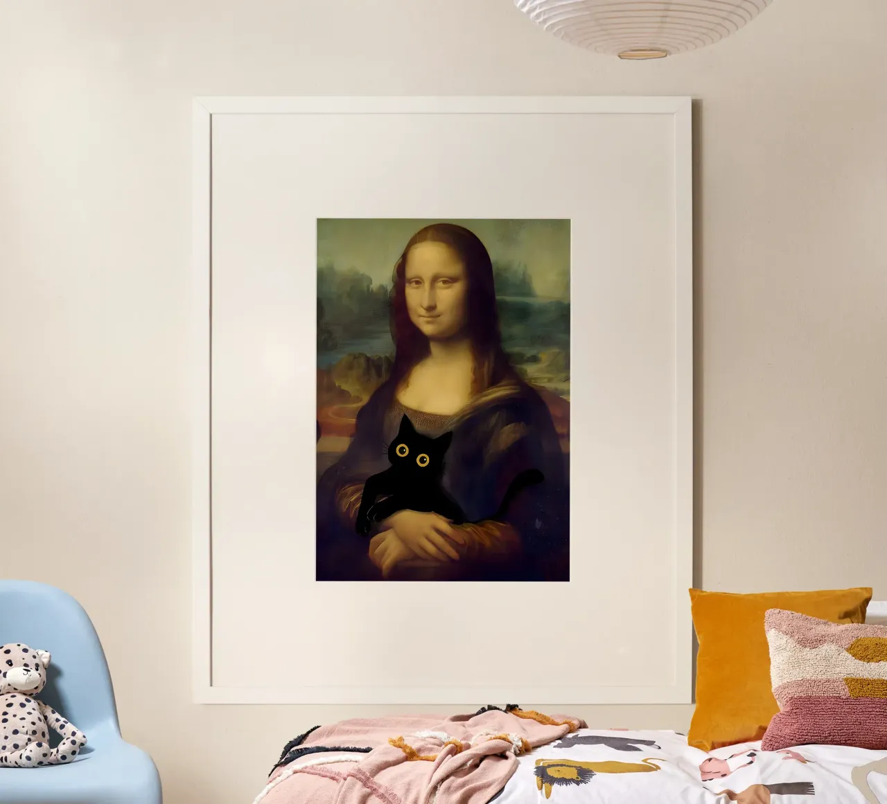 Mona Lisa With A Cat carta hahnemühle da GoArt