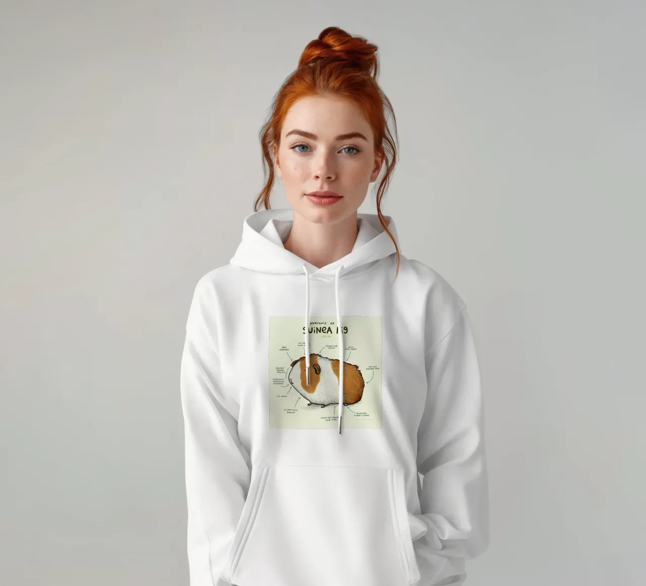 Anatomy Of A Guinea Pig felpa con cappuccio da Sophie Corrigan