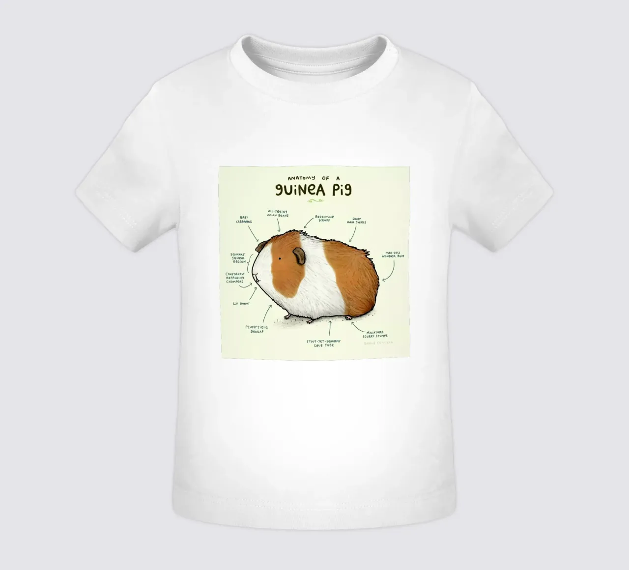 Anatomy Of A Guinea Pig maglietta neonato da Sophie Corrigan
