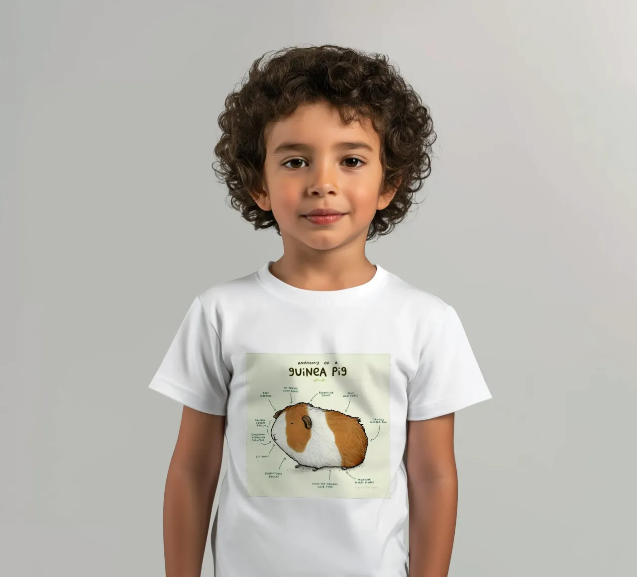 Anatomy Of A Guinea Pig kids t-shirt by Sophie Corrigan