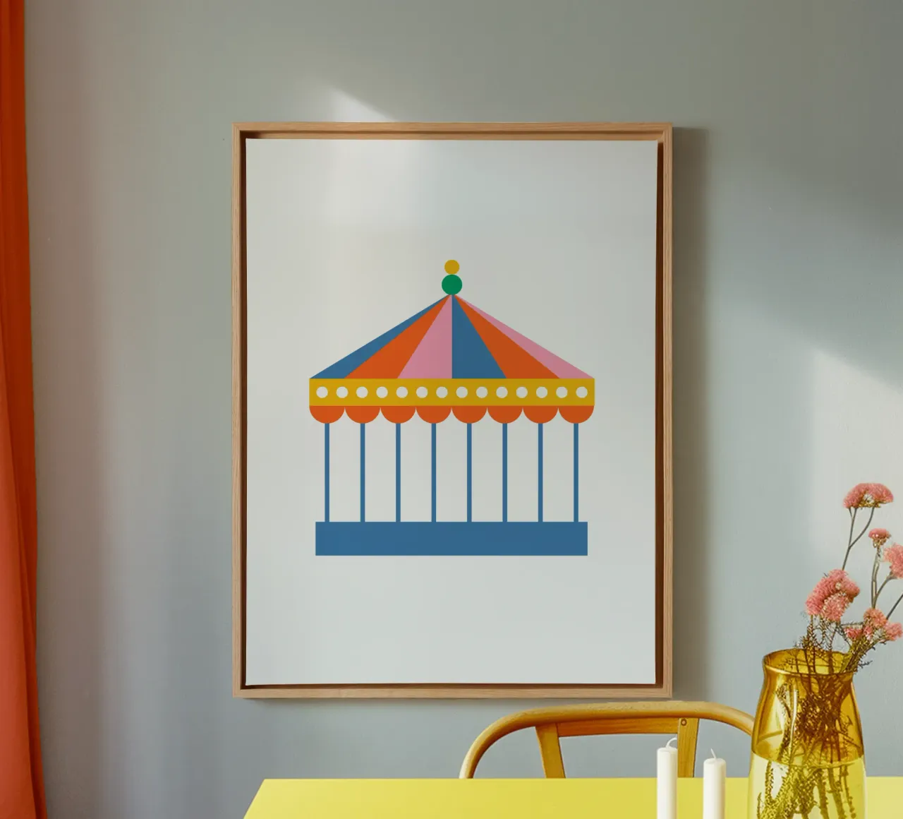 Carnival Carousel Tent canvas by galihstudio