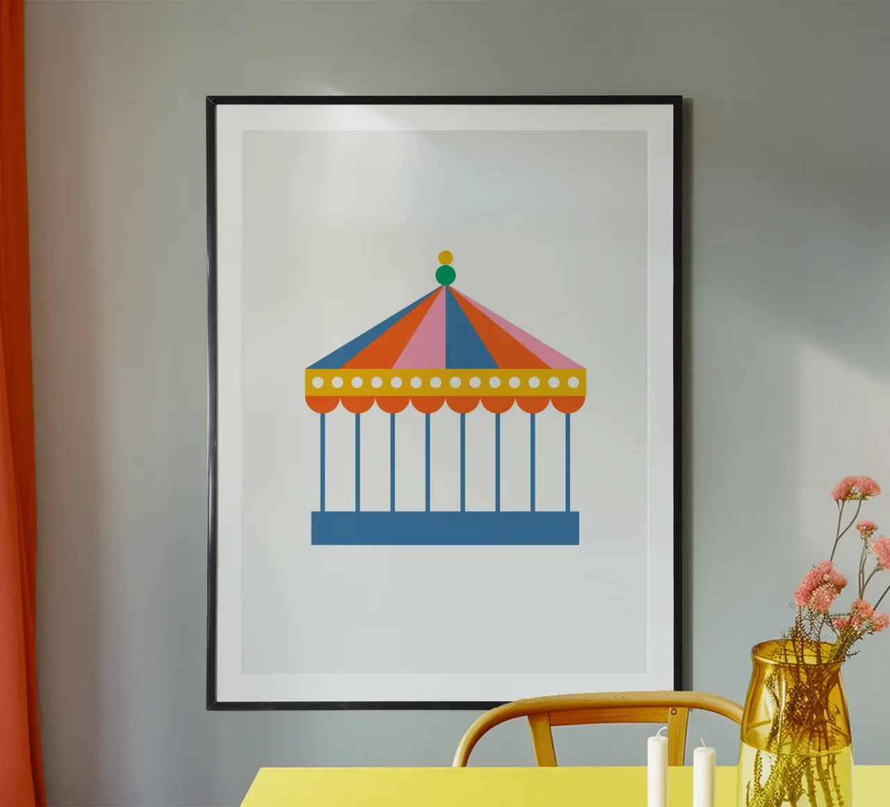 Carnival Carousel Tent carta hahnemühle da galihstudio