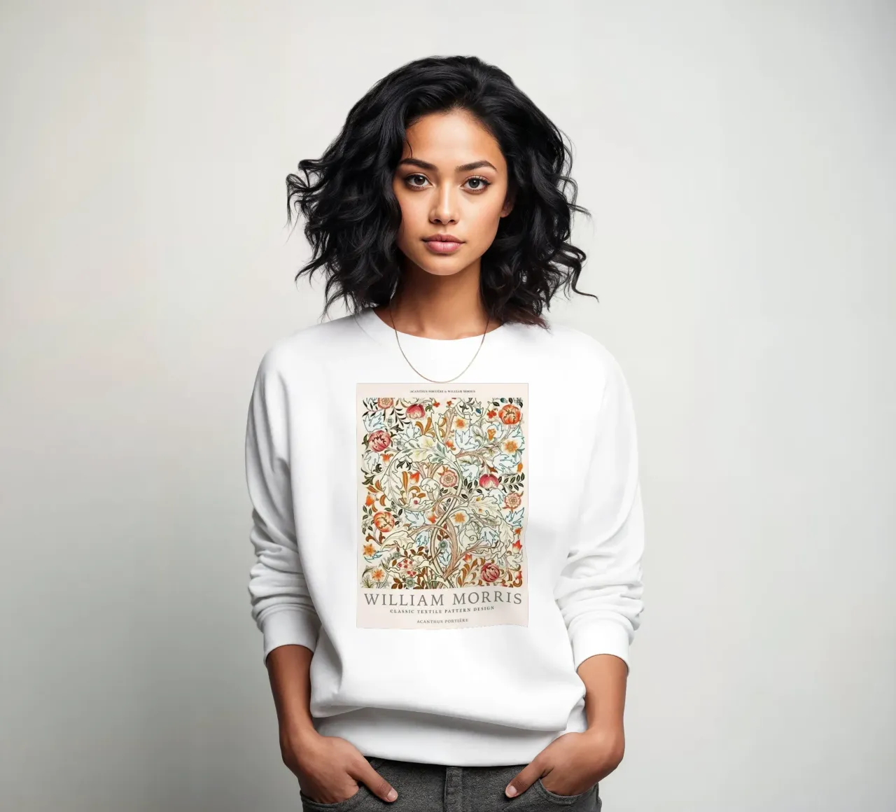 fiori immagine design william morris felpa da komo store