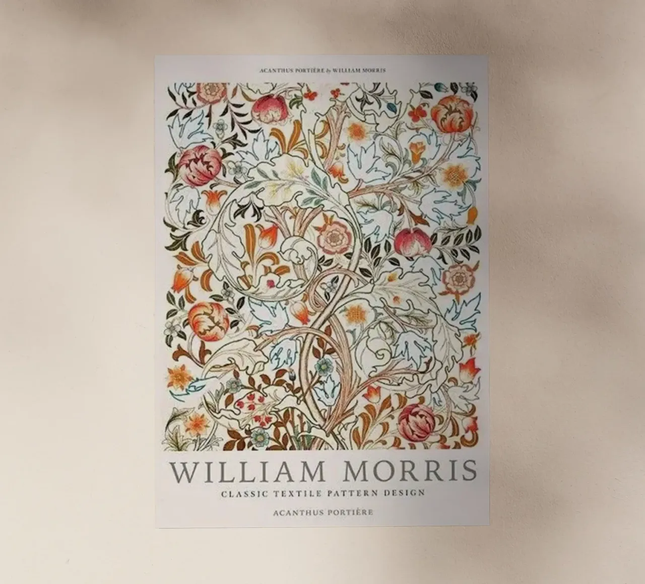 fiori immagine design william morris pellicola backlit da komo store