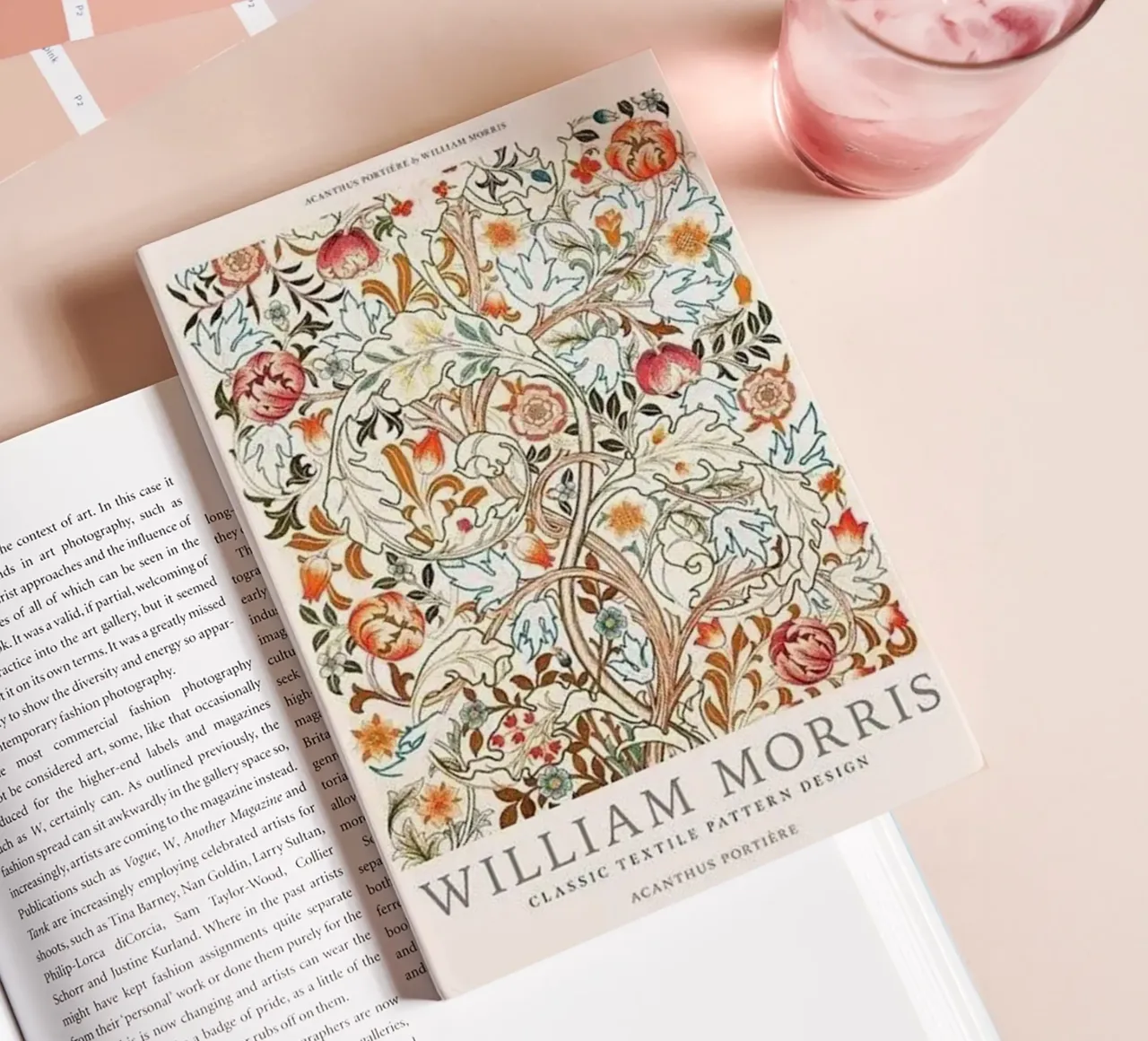 flowers image design william morris notebook by komo store