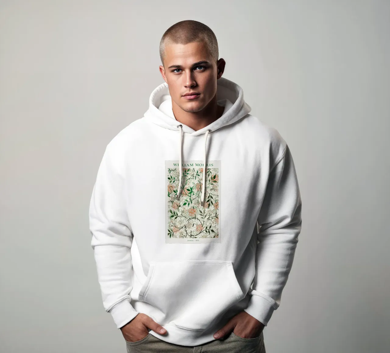 design ornamentale flowerv vittoriano william morris felpa con cappuccio da komo store