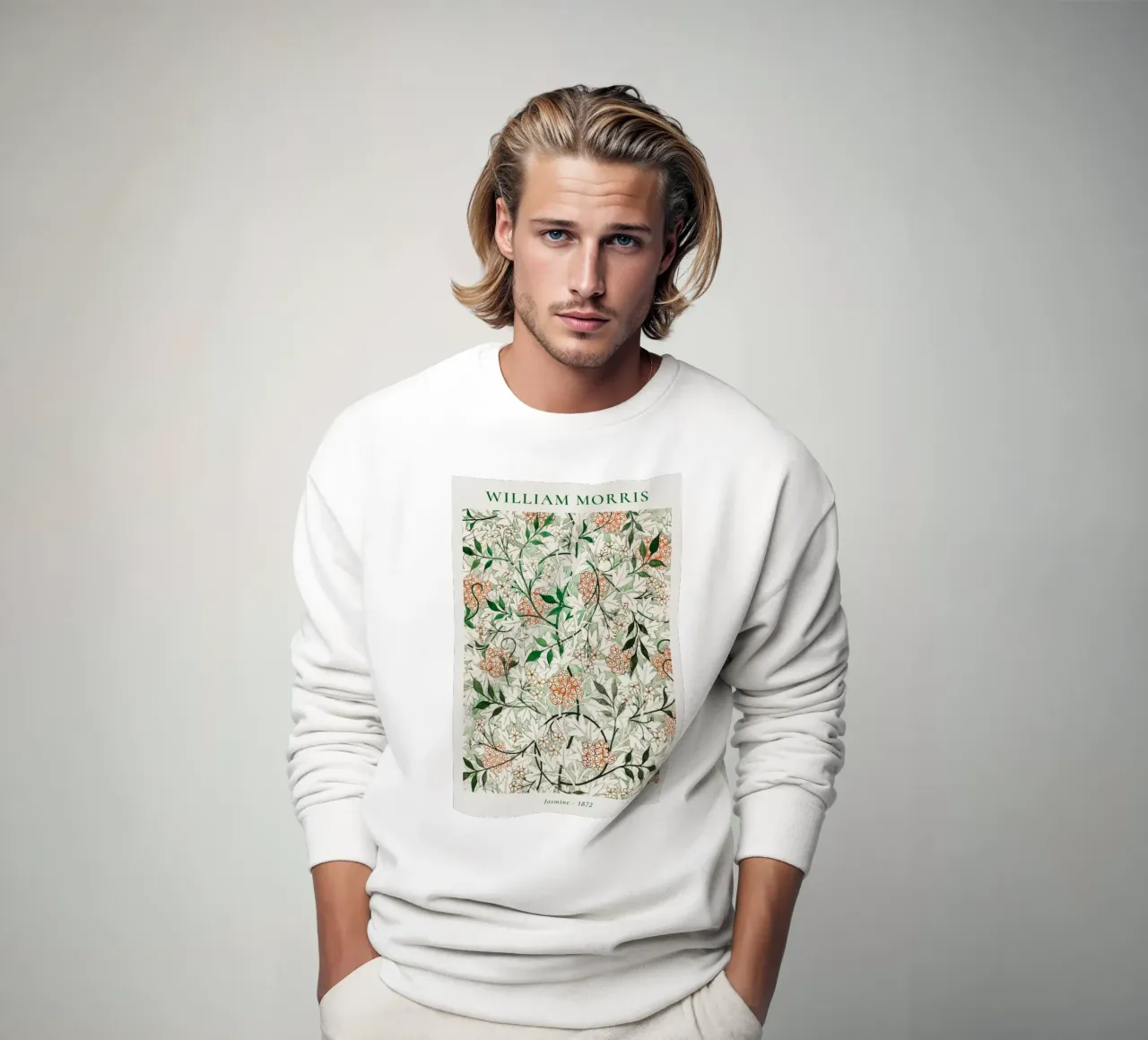 design ornamentale flowerv vittoriano william morris felpa da komo store