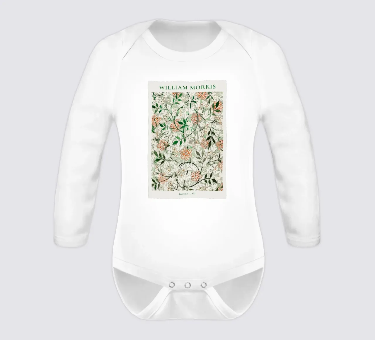 design ornamentale flowerv vittoriano william morris body neonato maniche lunghe da komo store