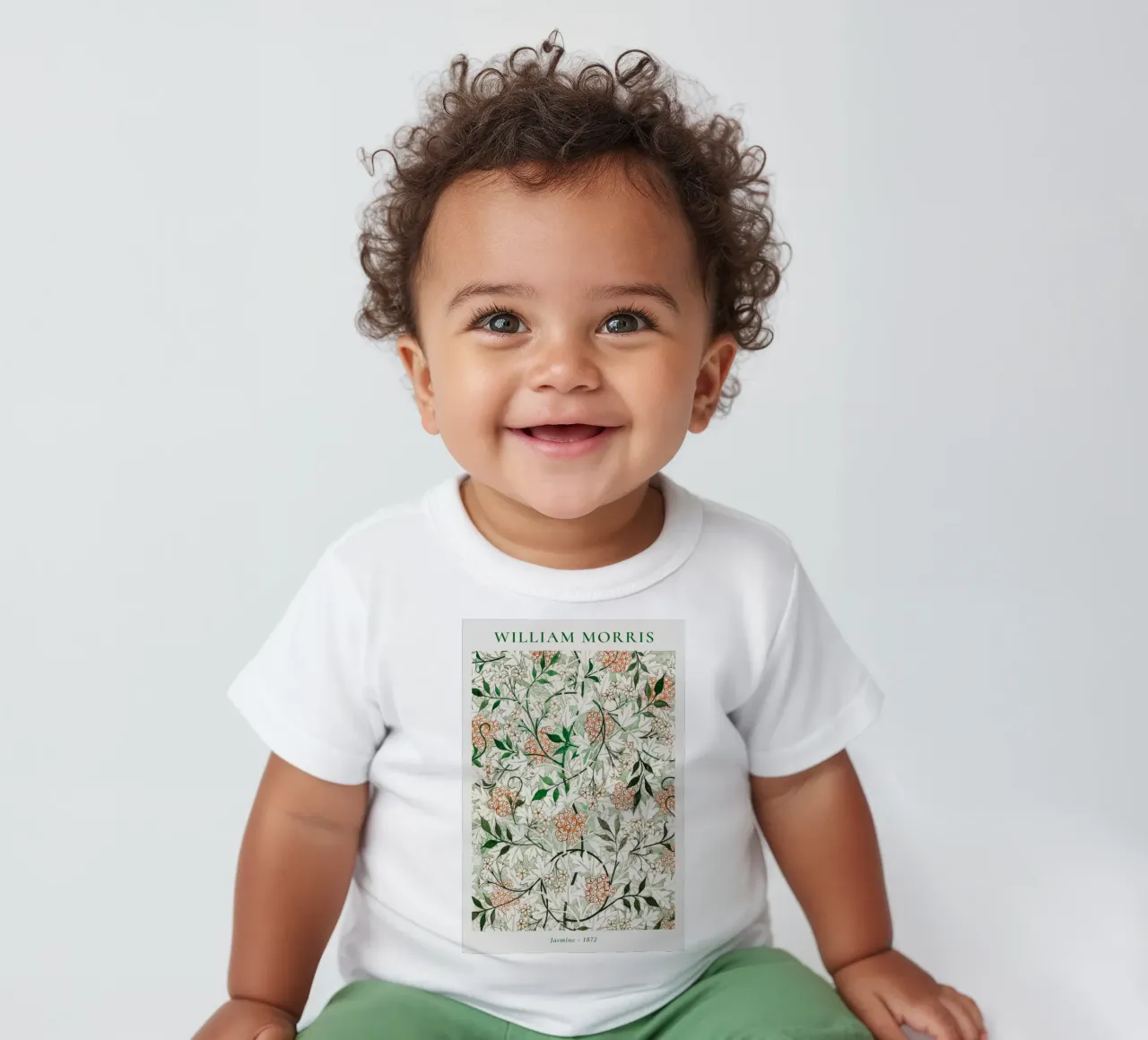 design ornamentale flowerv vittoriano william morris maglietta neonato da komo store