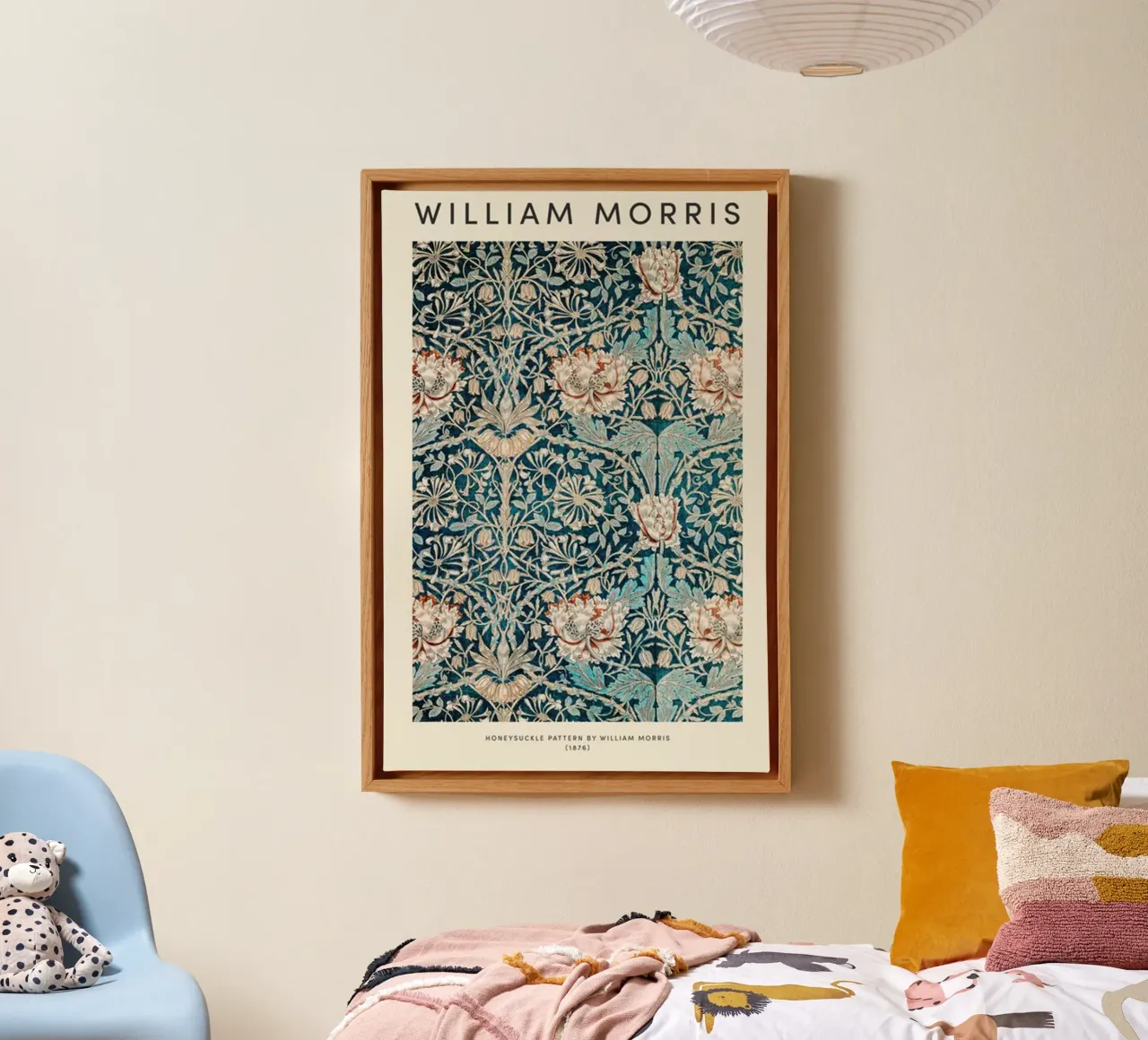 caprifoglio william morris tela con Cornice a cassetta da komo store