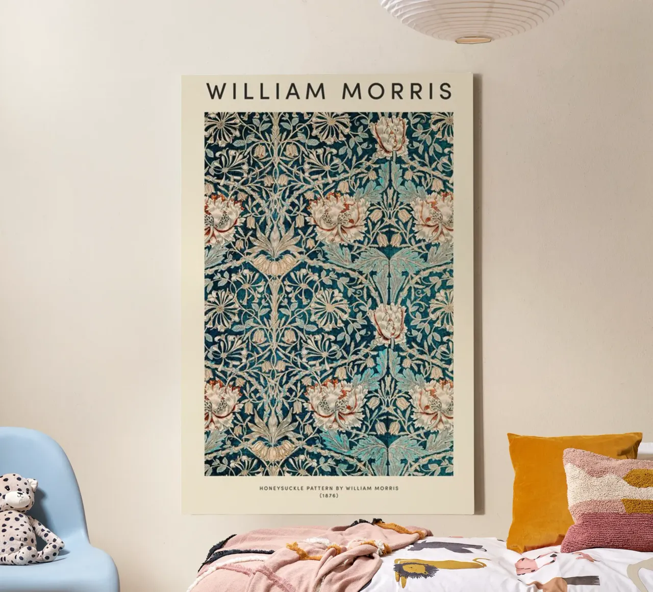 caprifoglio william morris tela con Cornice a cassetta da komo store