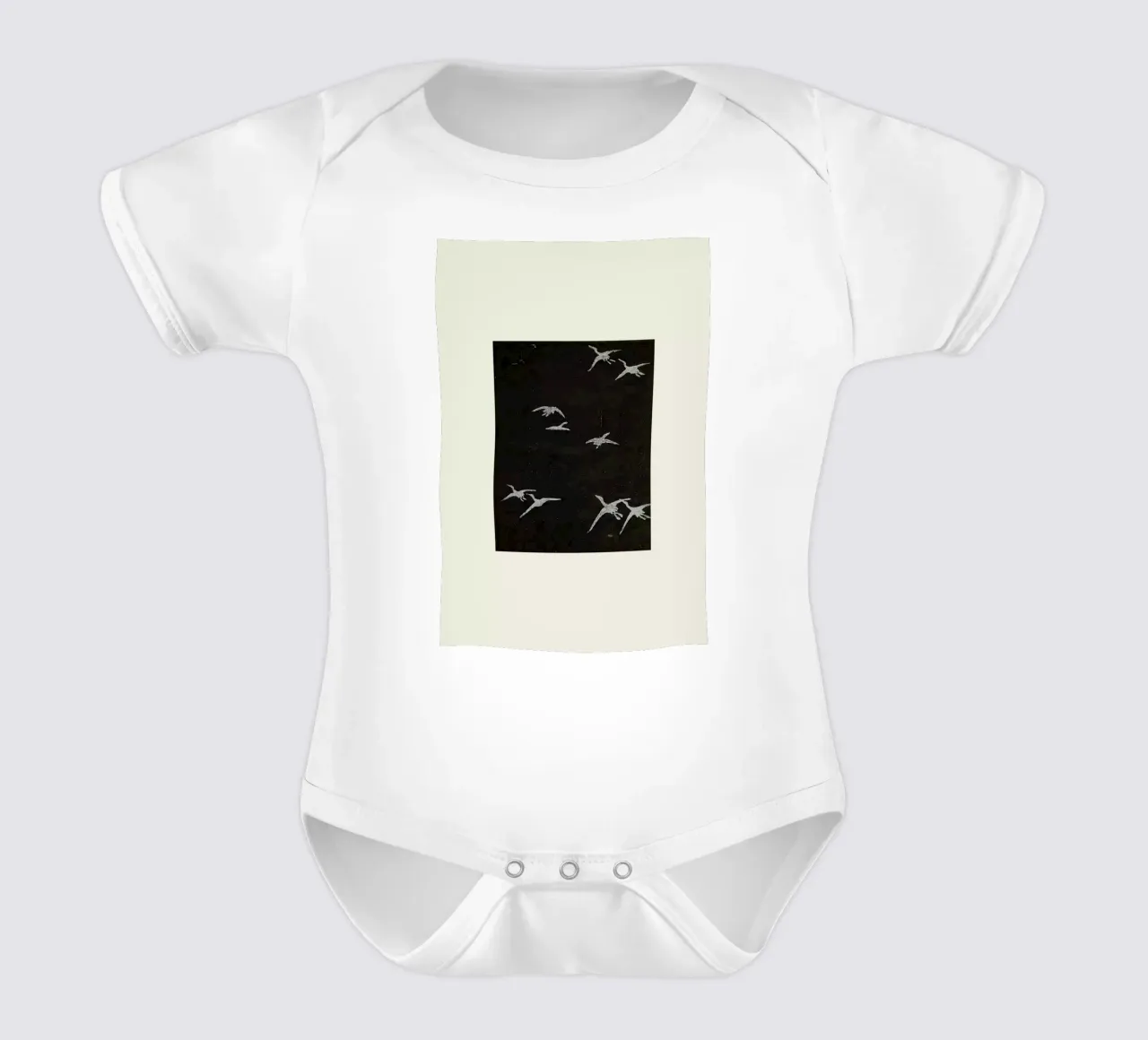 Shin-Bijutsukai - In Flight body neonato maniche corte da Vintage by JUNIQE
