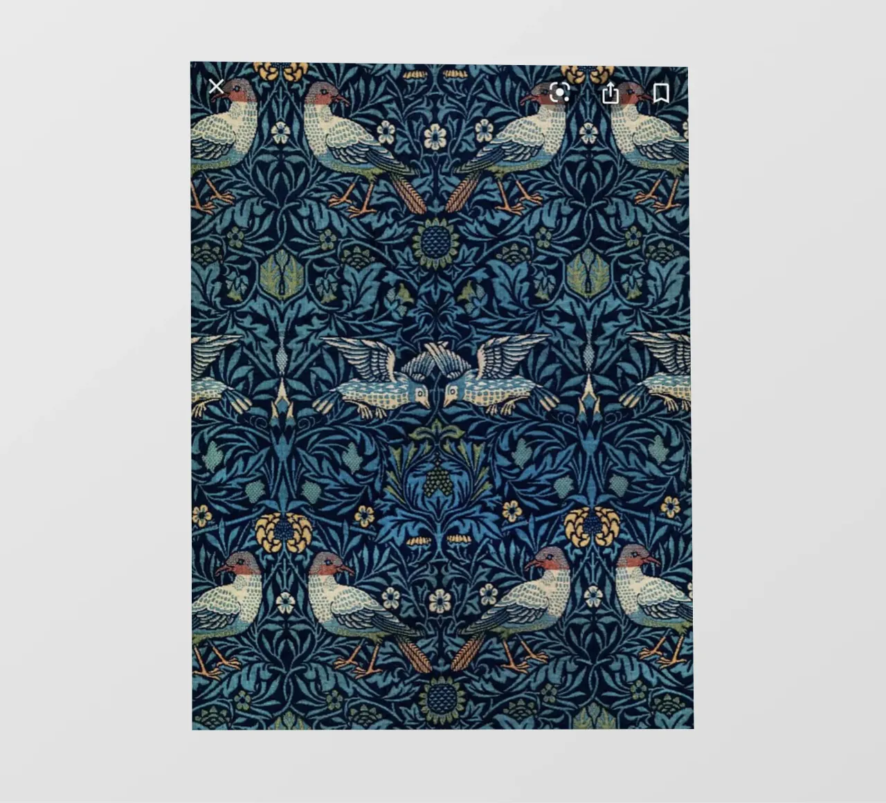 uccelli fiori ripetizionewilliam morris telo in pvc da komo store