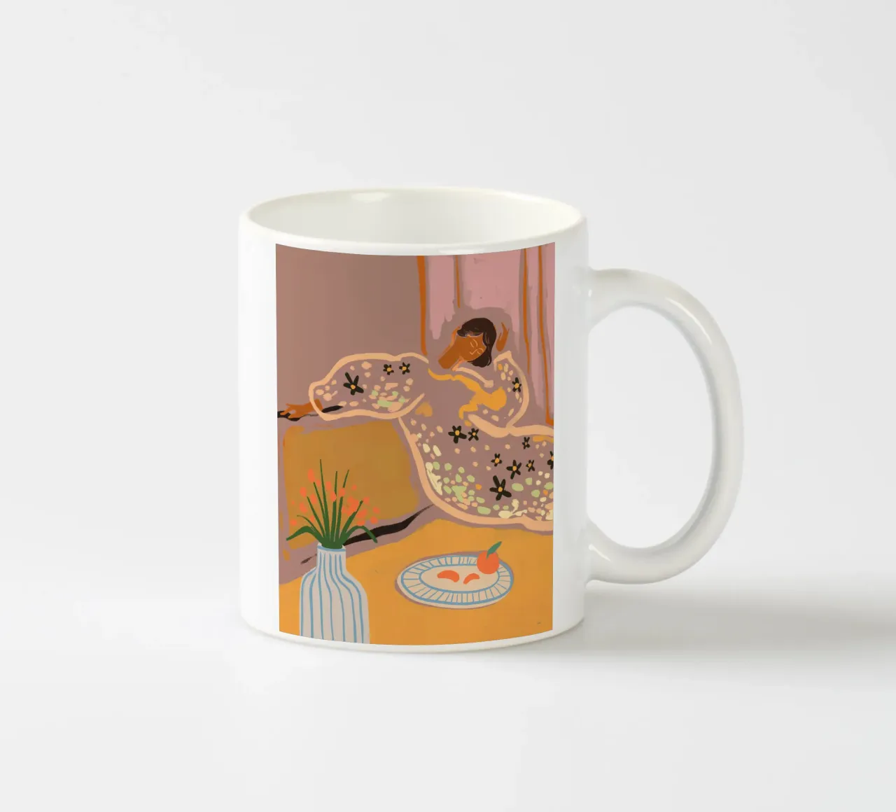 Slow Down Sunday Keramik Tasse von Arty Guava
