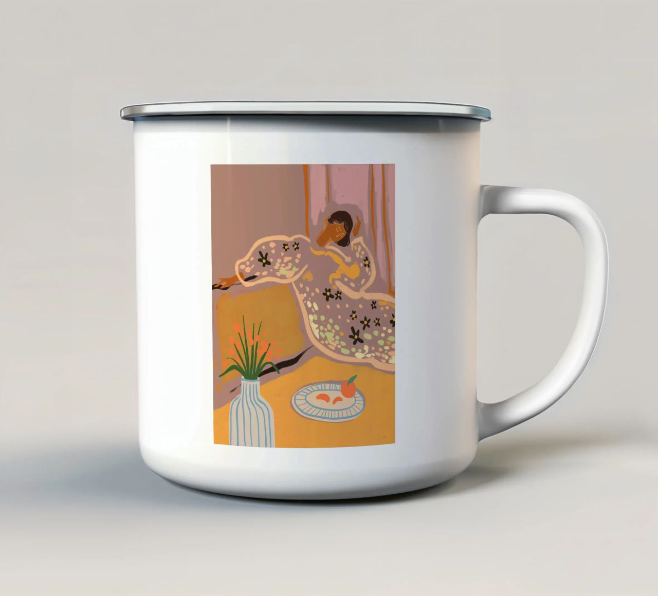 Slow Down Sunday tazza in smalto da Arty Guava