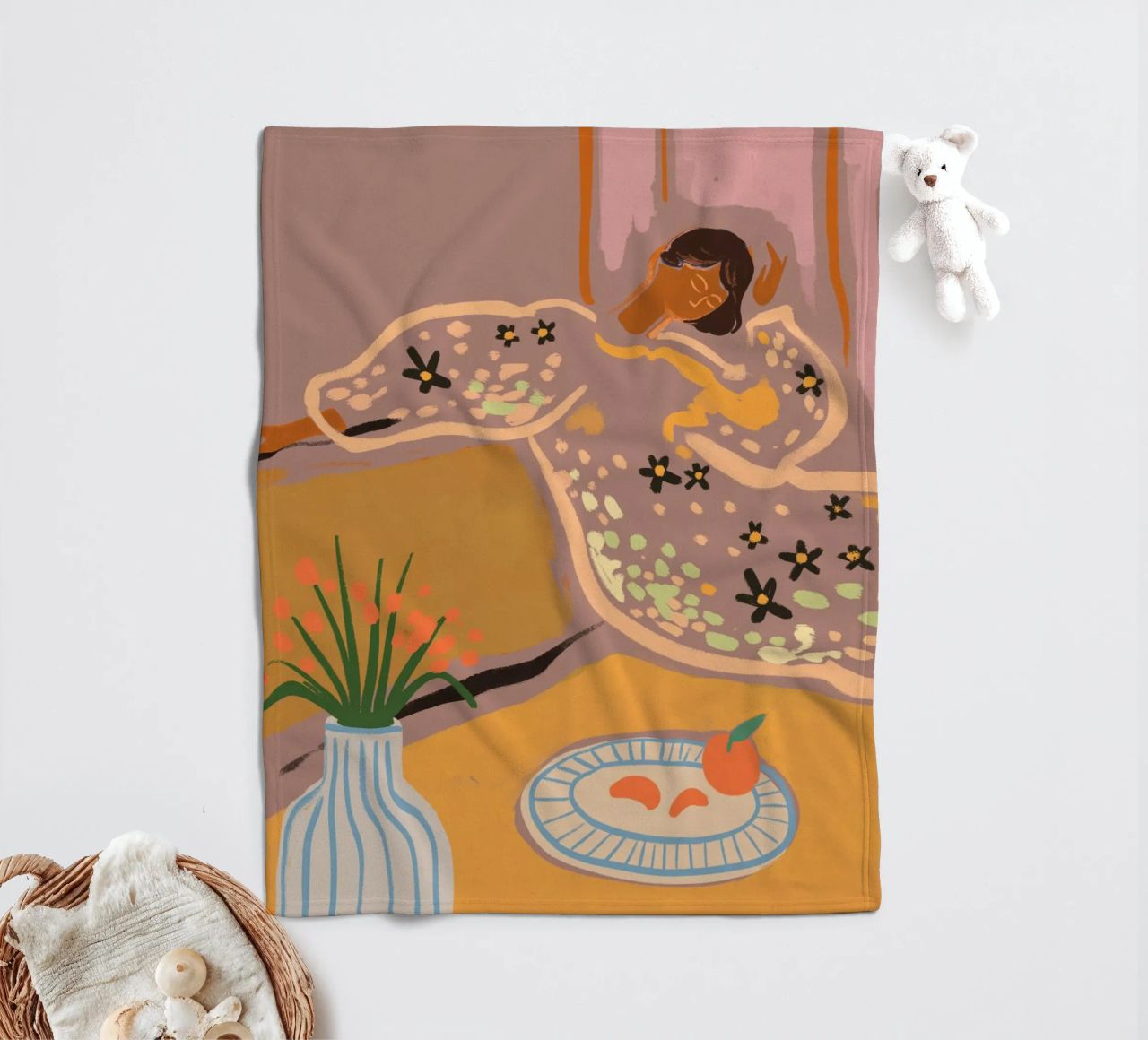 Slow Down Sunday coperta in pile da Arty Guava