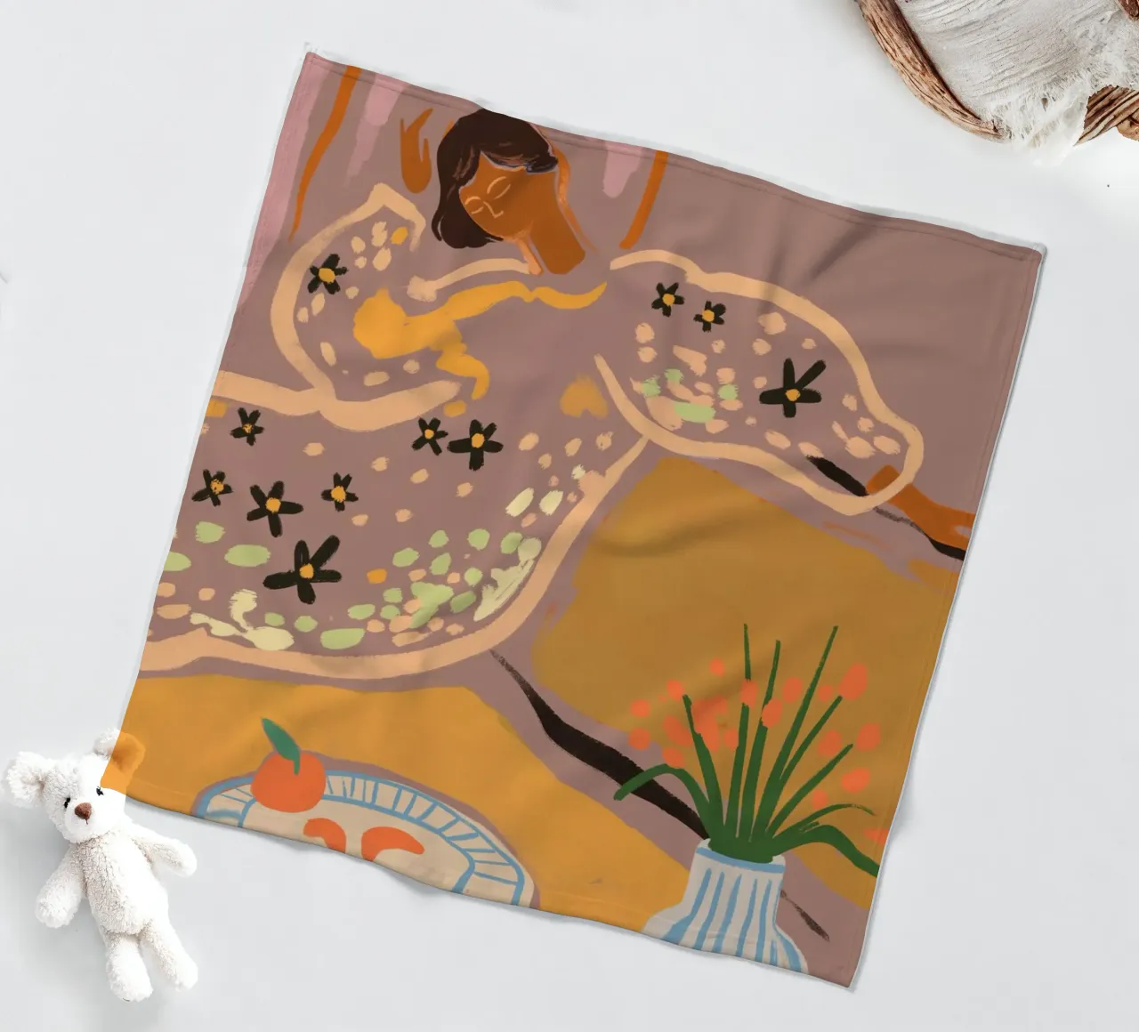 Slow Down Sunday fleece blanket by Arty Guava
