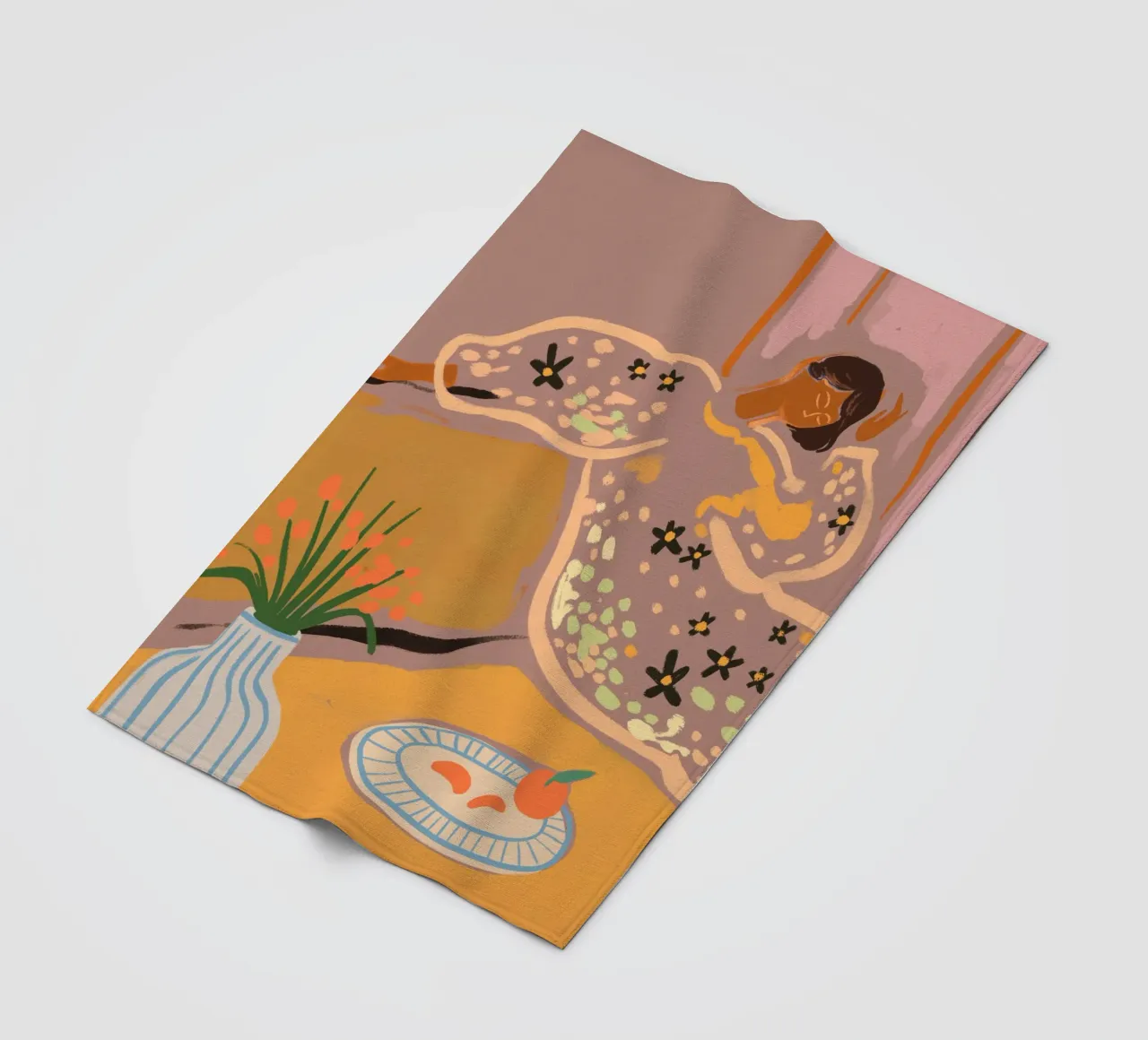 Slow Down Sunday fleece blanket by Arty Guava