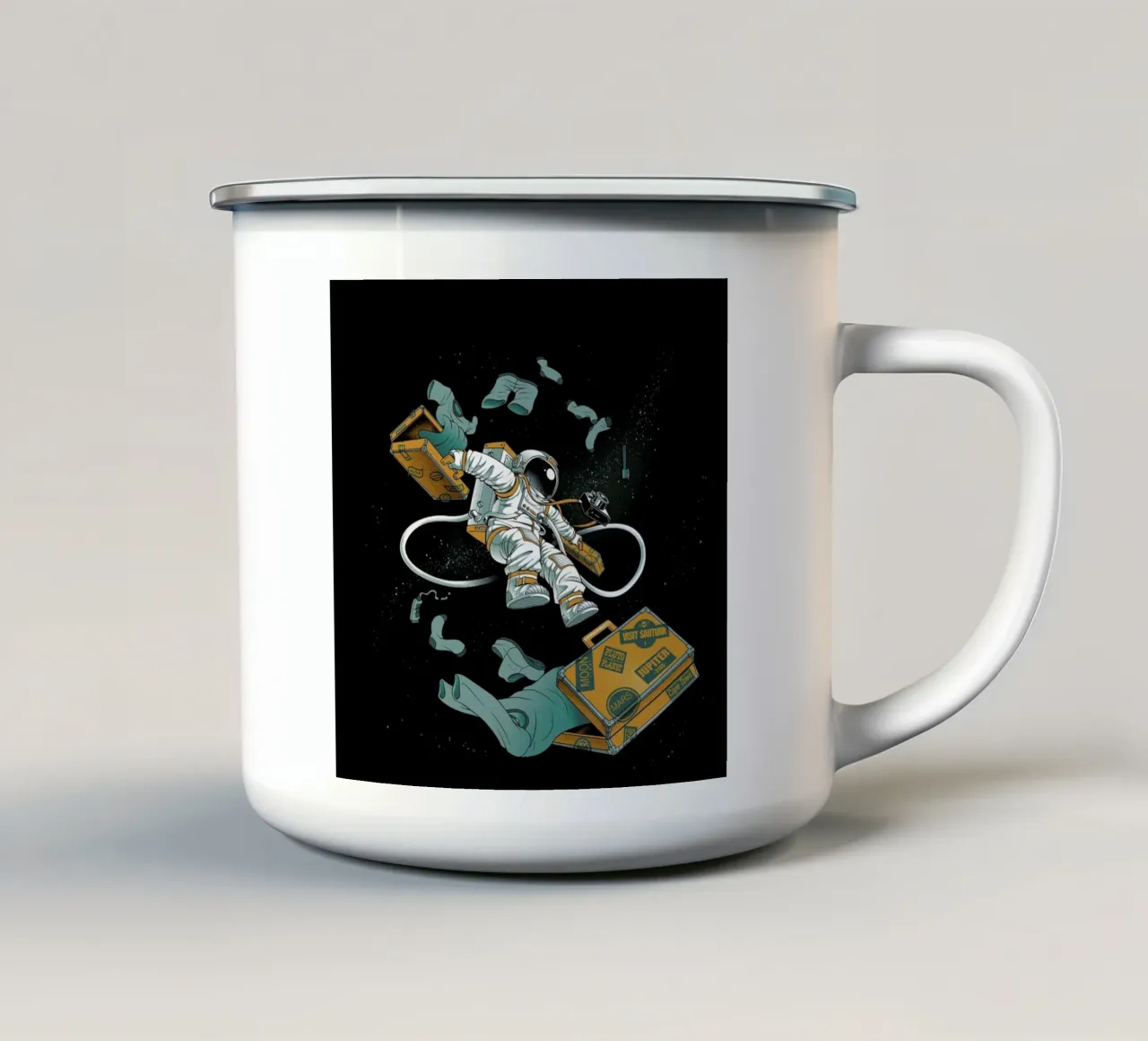 Traveler tazza in smalto da Tobe Fonseca