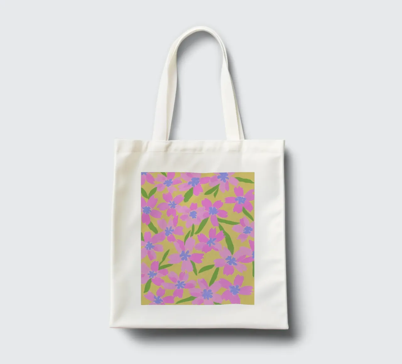 Fiori Pinki Pop borsa in juta da Carinaprint
