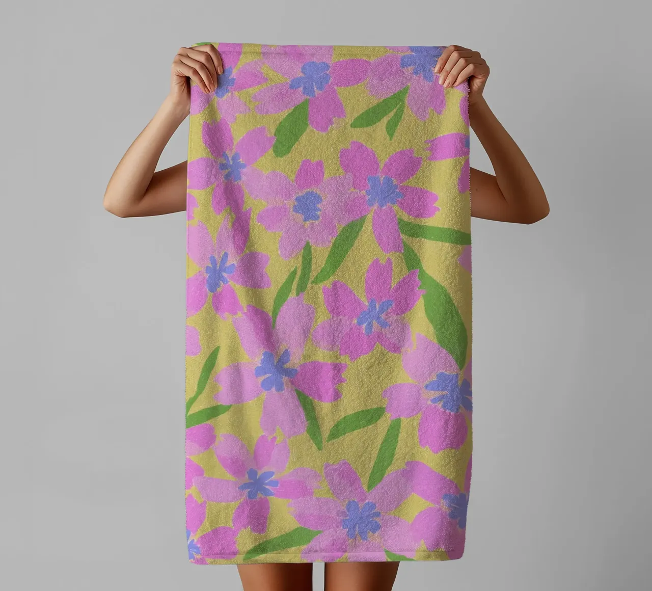 Fiori Pinki Pop asciugamano da bagno da Carinaprint