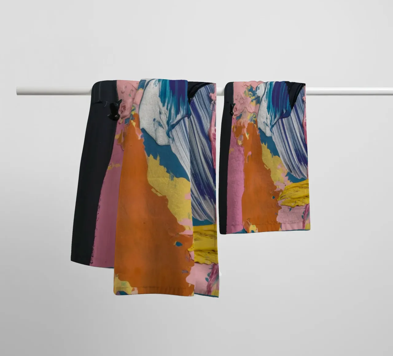Electric Hue Pillars towel by Sublime Layers