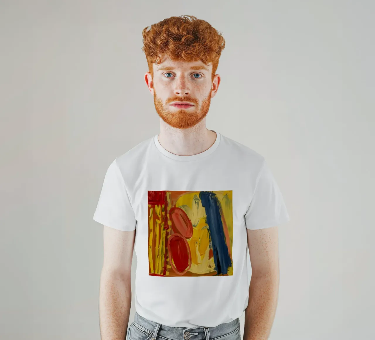 Ritmo dell'orbita ocra t-shirt da Sublime Layers