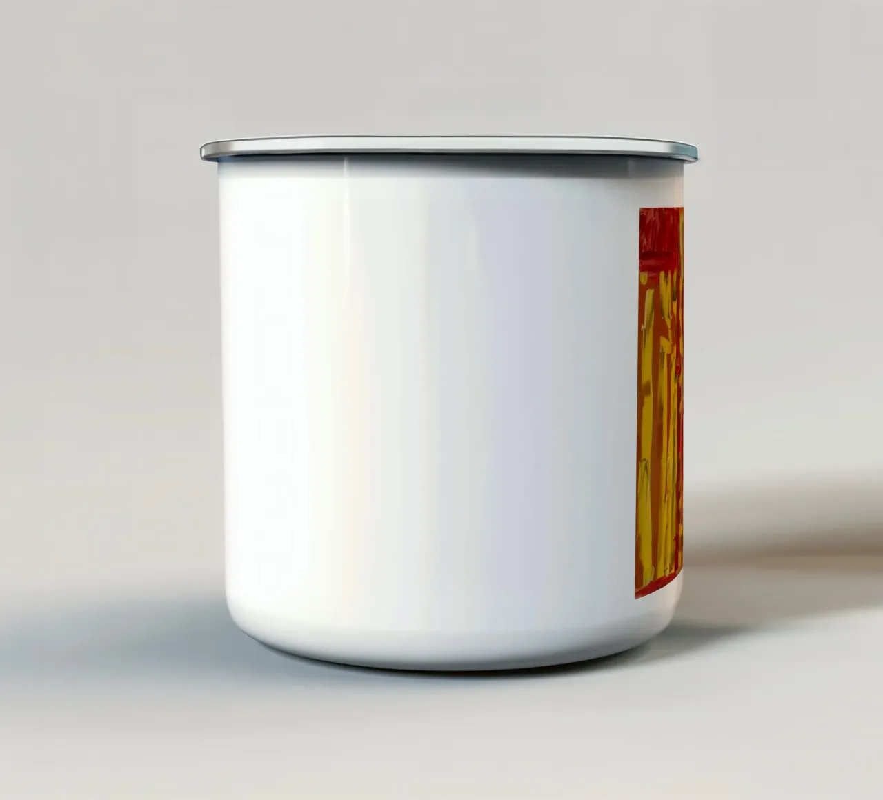 Ritmo dell'orbita ocra tazza in smalto da Sublime Layers