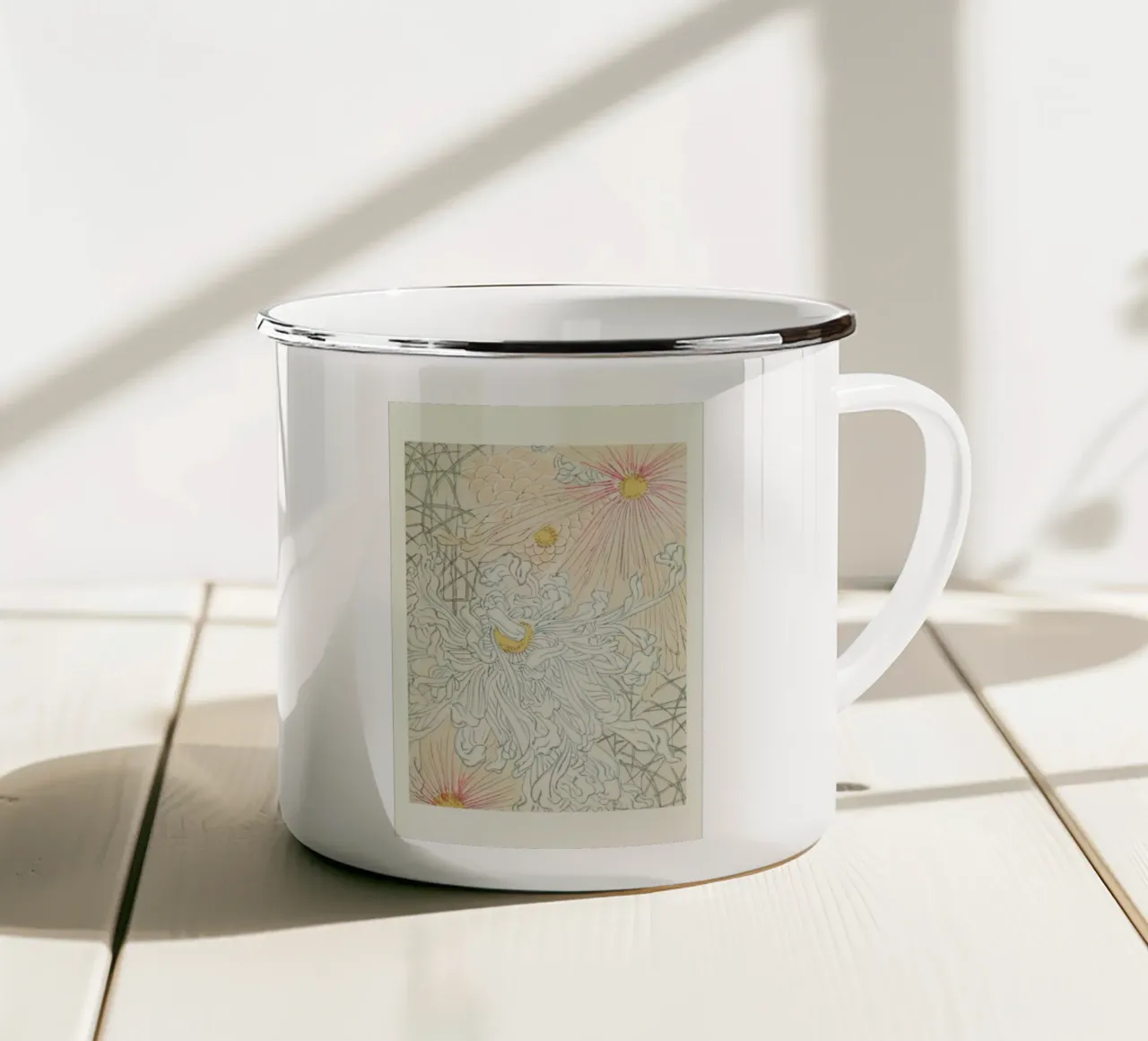 Shin-Bijutsukai - Rays tazza in smalto da Vintage by JUNIQE