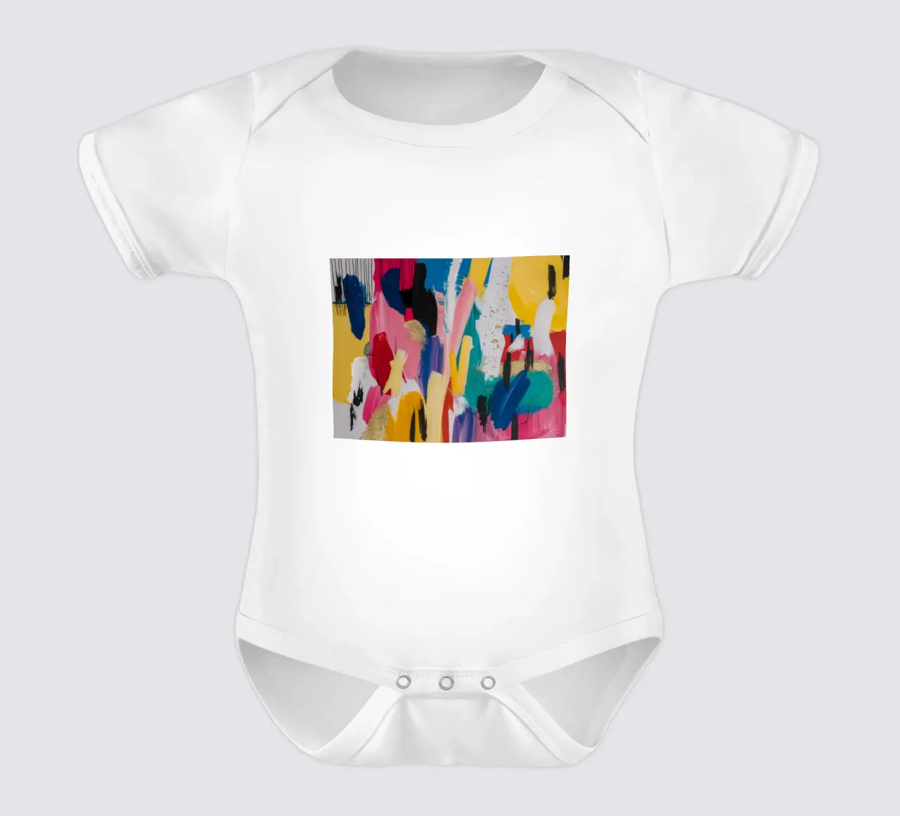 Medley di tinte effervescenti body neonato maniche corte da Sublime Layers