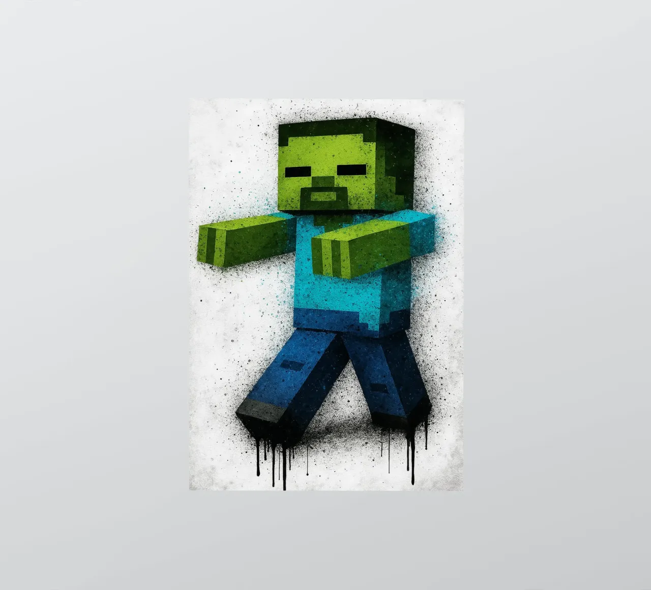 Steve Zombie adesivo da FreeArtStudio