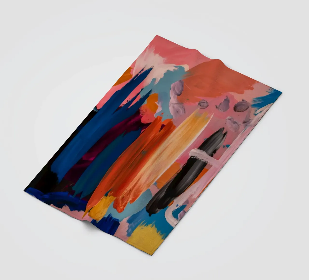 Fiery Azure Gestures Fleecedecke von Sublime Layers