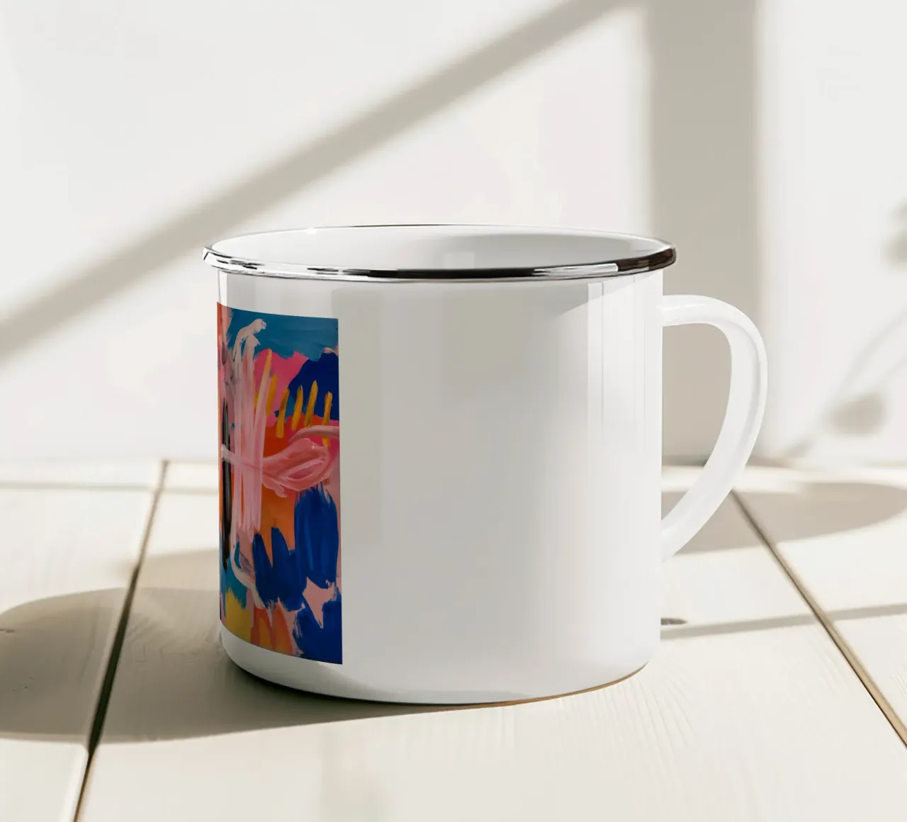 Vurige Azure gebaren emaille mok van Sublime Layers