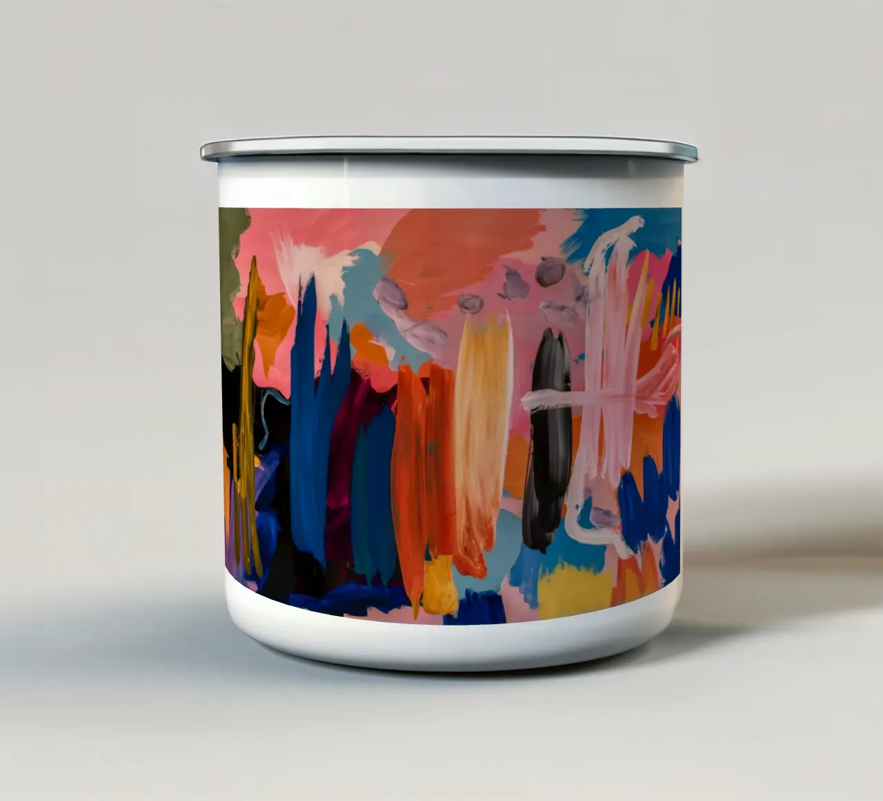 Gestes Fiery Azure mug en émail de Sublime Layers