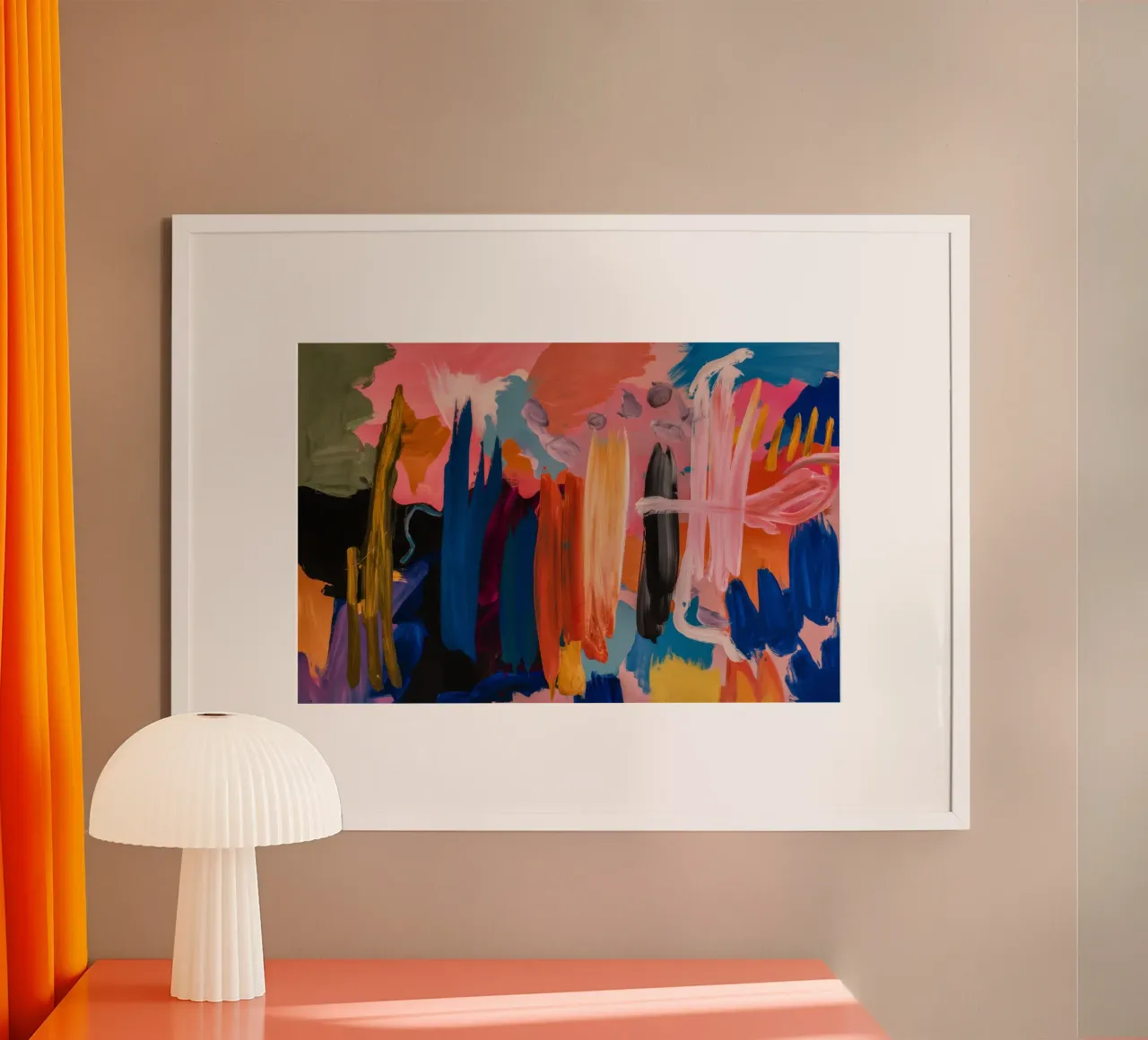 Gesti azzurri infuocati poster da Sublime Layers