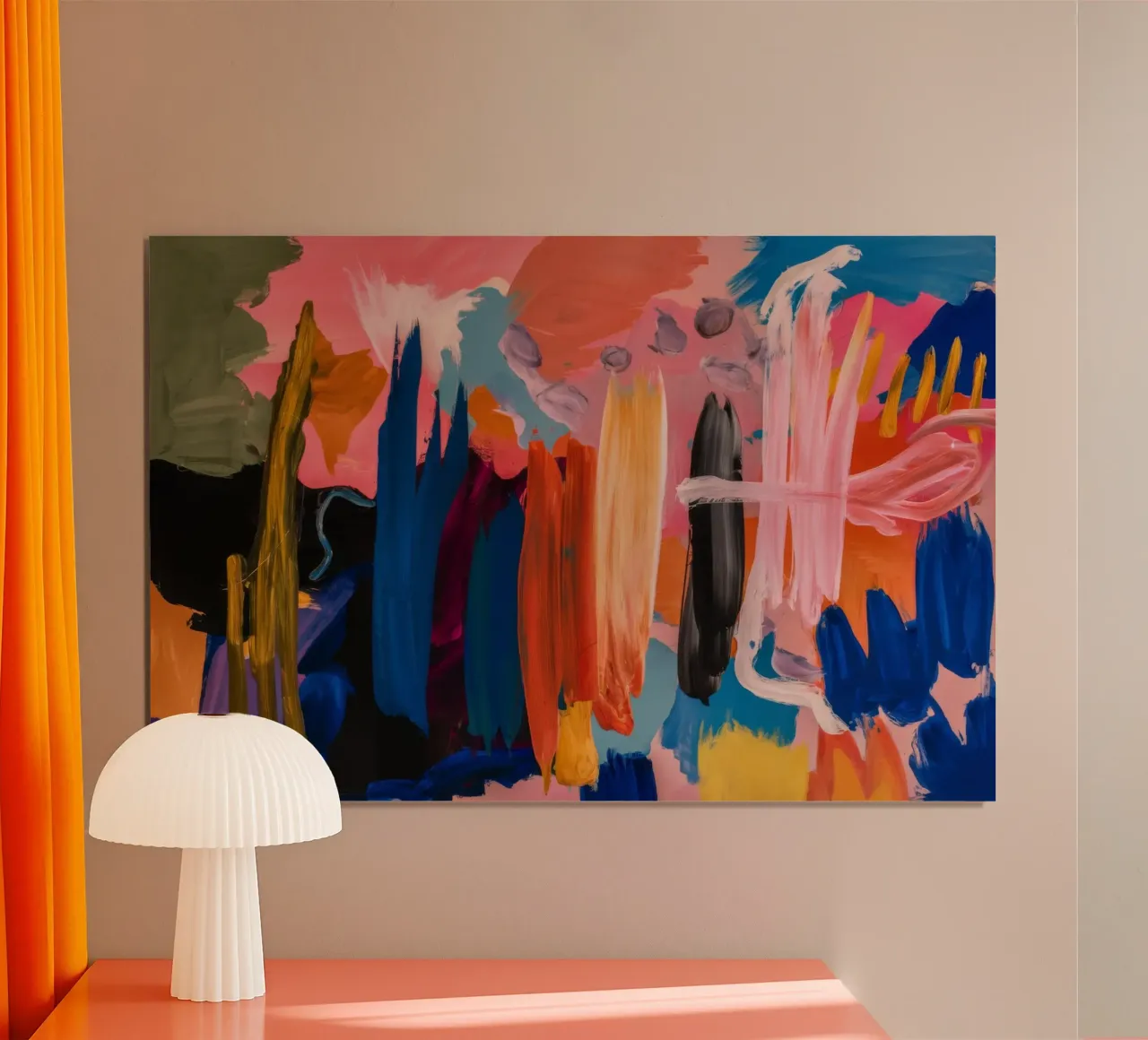 Gesti azzurri infuocati poster da Sublime Layers