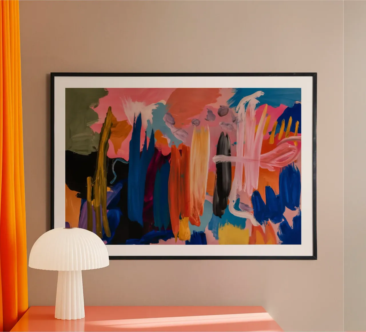 Gesti azzurri infuocati poster da Sublime Layers