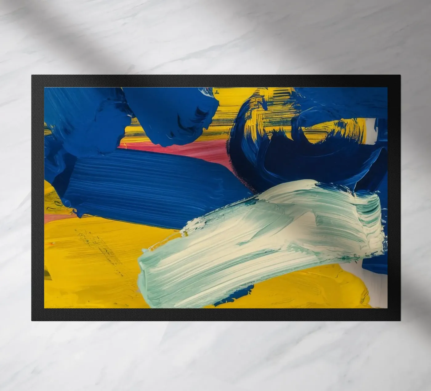 Luminous Stroke Play doormat by Sublime Layers