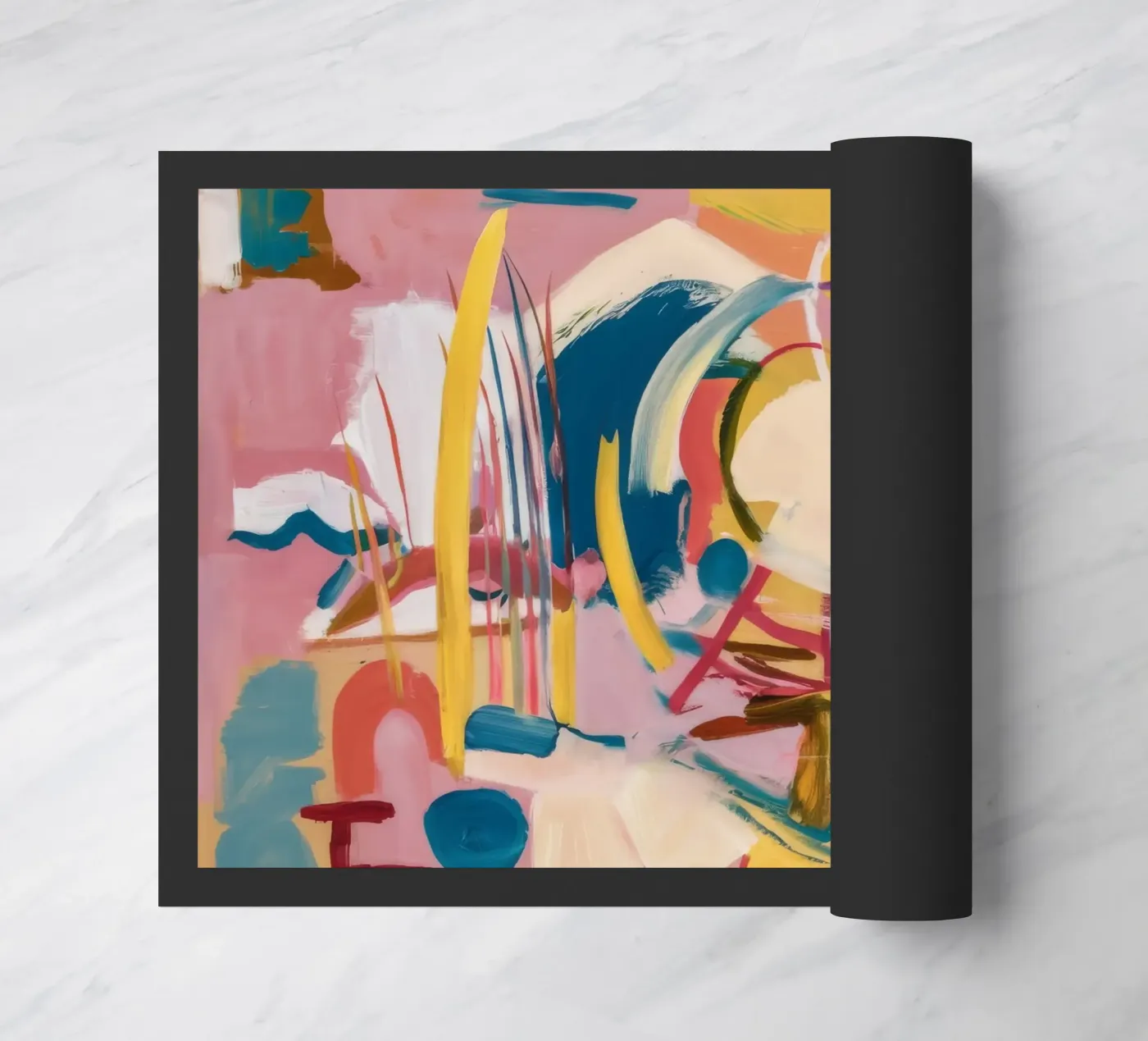 Whimsical Circle Dance doormat by Sublime Layers