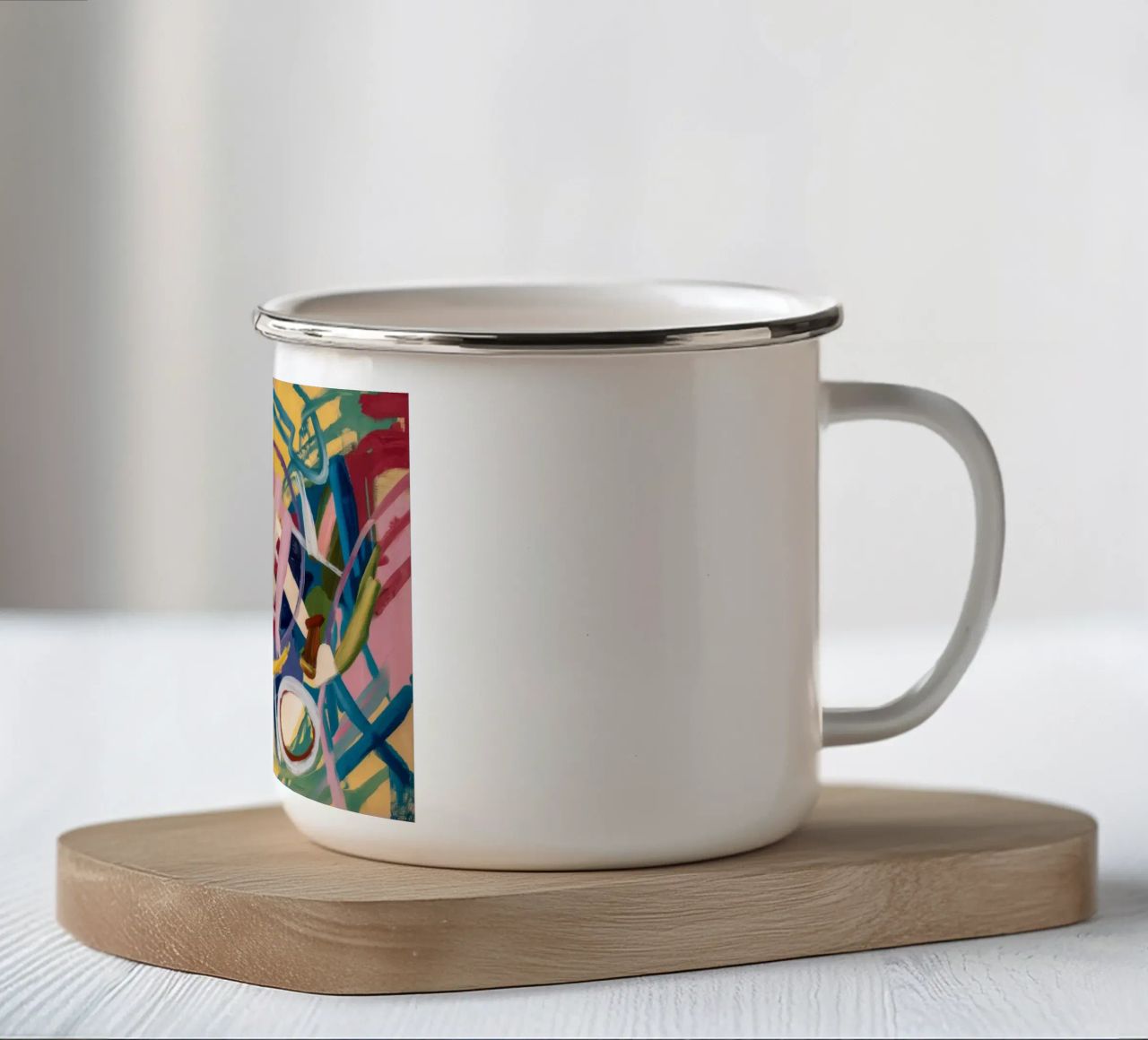 Danza di cerchio stravagante tazza in smalto da Sublime Layers