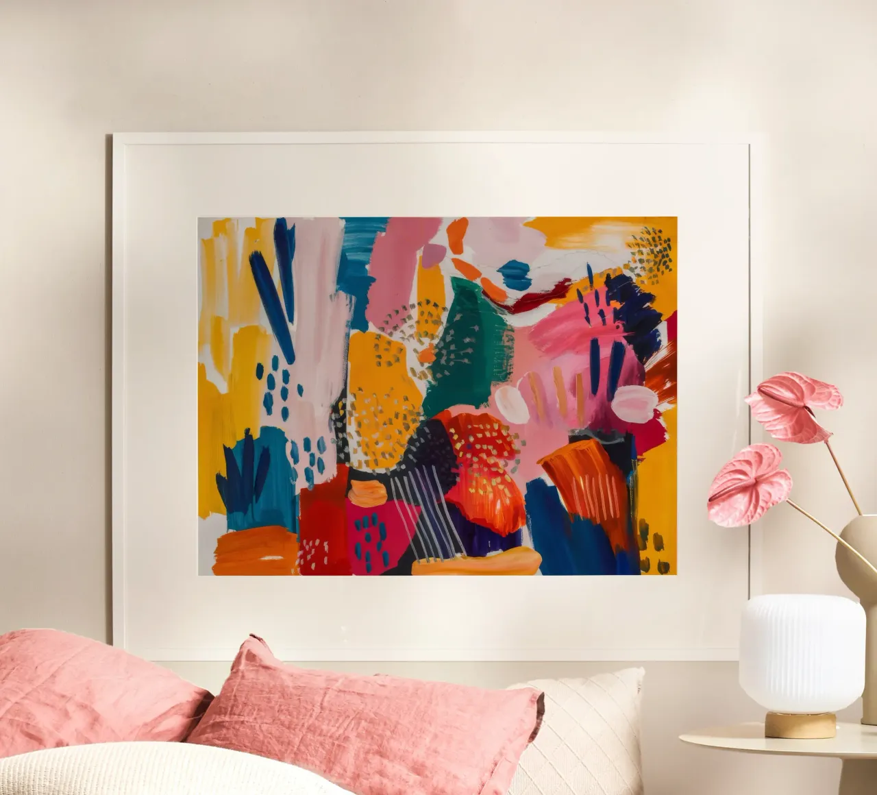 Scontro tra correnti dell'Inferno poster con telaio in plastica da Sublime Layers
