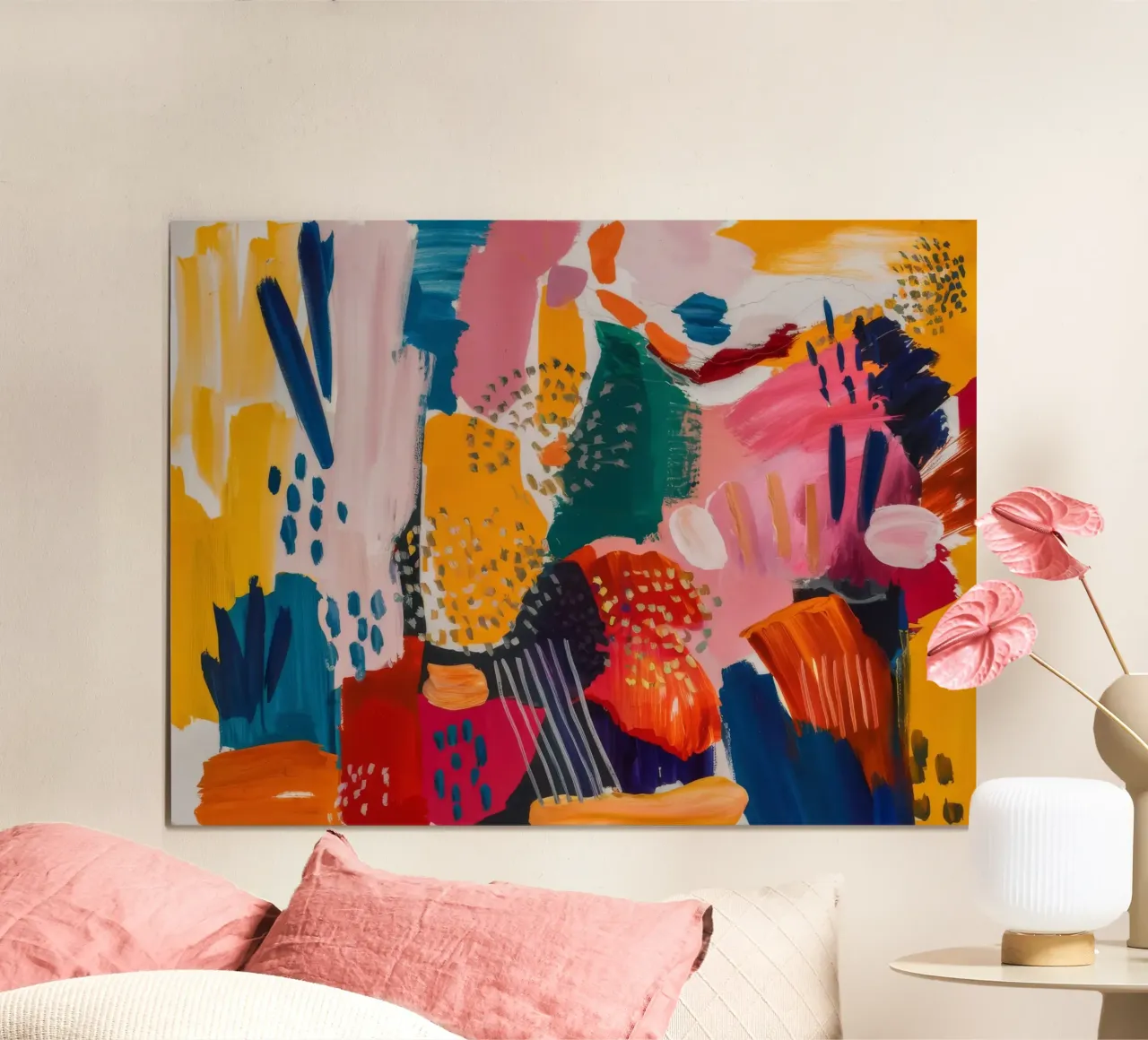 Scontro tra correnti dell'Inferno poster con telaio in plastica da Sublime Layers