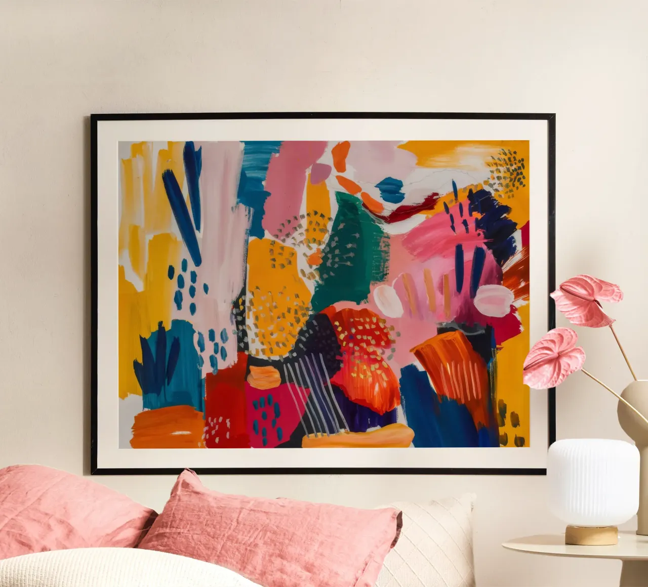 Scontro tra correnti dell'Inferno poster con telaio in plastica da Sublime Layers