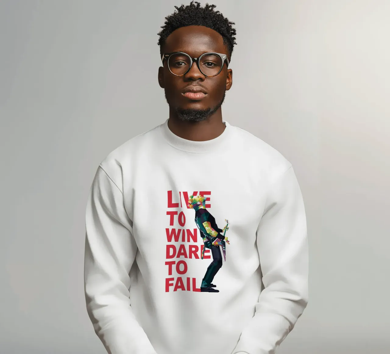 Live to win dare to fail sweatshirt by Alkahfsmart
