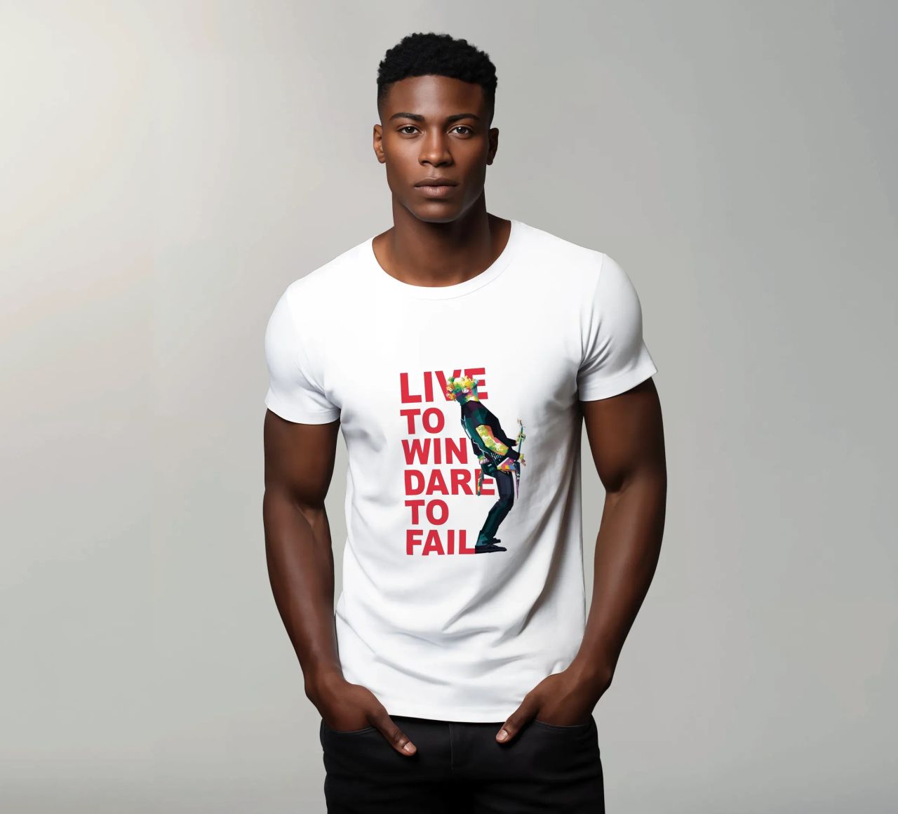 Vivere per vincere osare per fallire t-shirt da Alkahfsmart