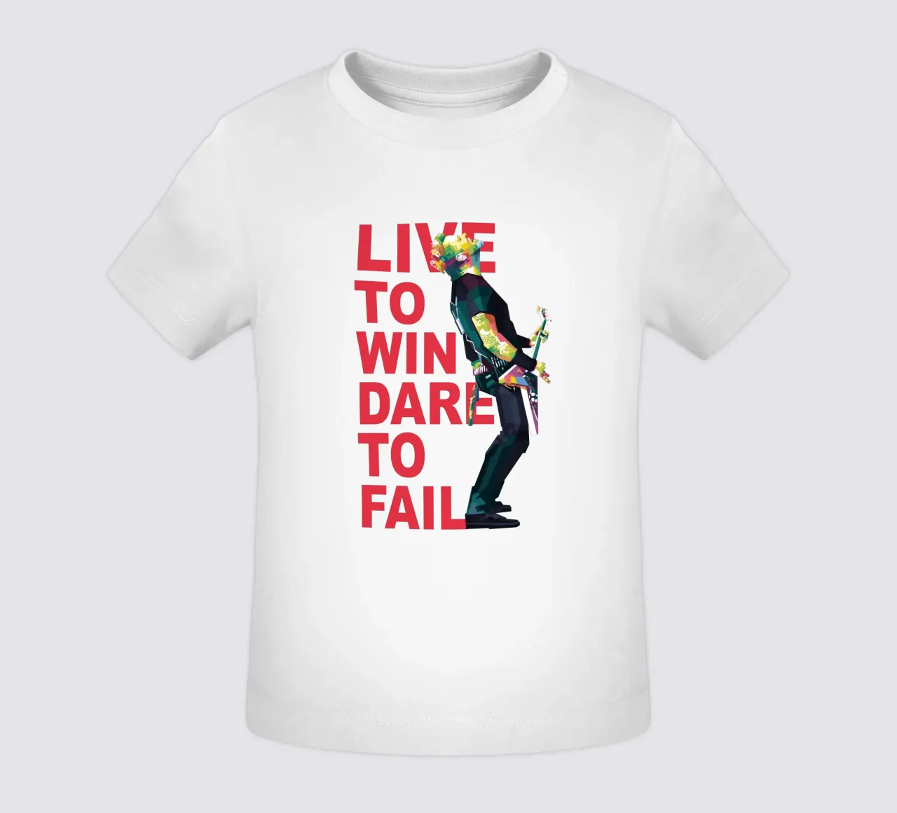 Vivere per vincere osare per fallire maglietta neonato da Alkahfsmart