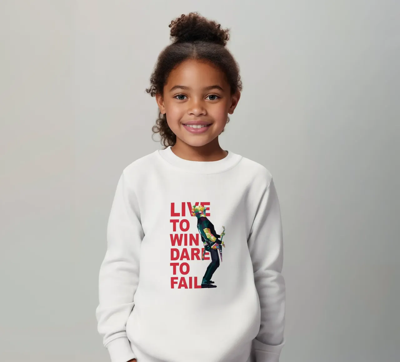 Vive para ganar Atrévete a fracasar sudadera para niño de Alkahfsmart