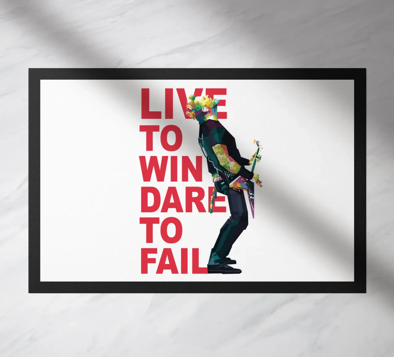 Vivere per vincere osare per fallire zerbino da Alkahfsmart