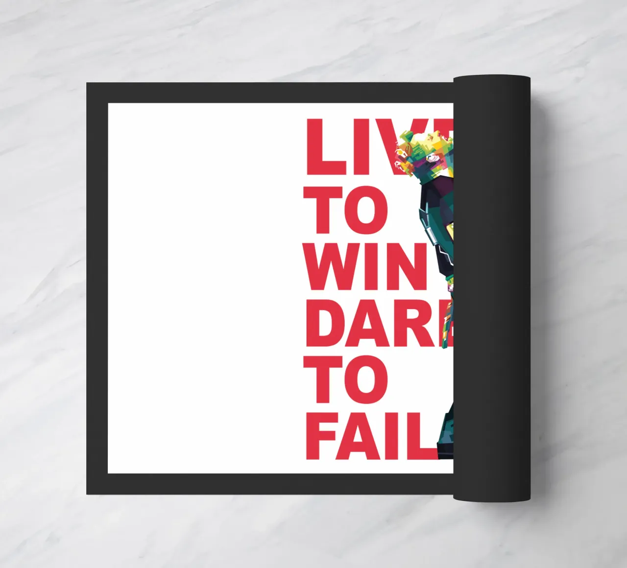 Vivere per vincere osare per fallire zerbino da Alkahfsmart