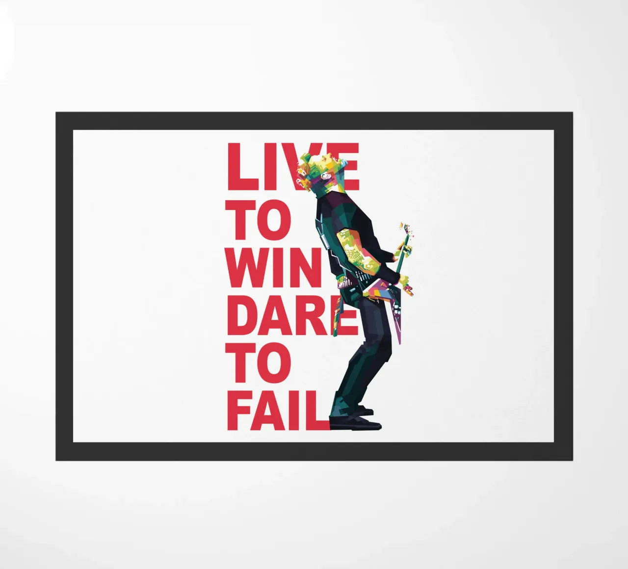 Vivere per vincere osare per fallire zerbino da Alkahfsmart